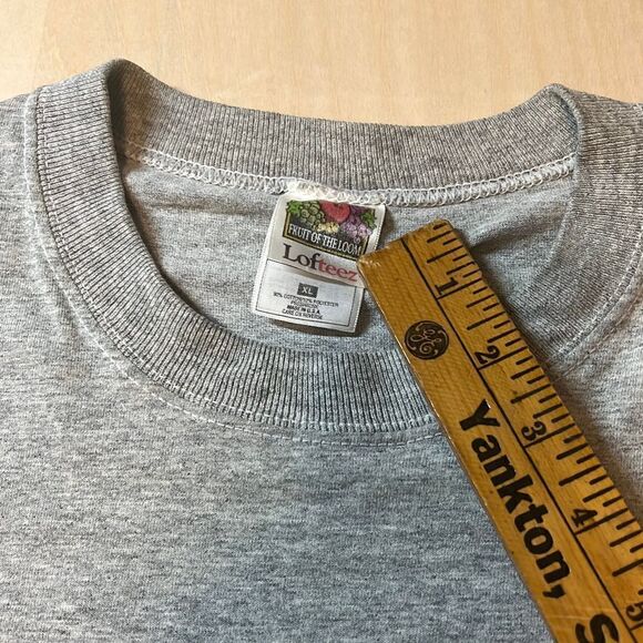 Vintage Y2K The attic Logo Grey and‎ Blue T shirt Made in the USA XL - Picture 4 of 4